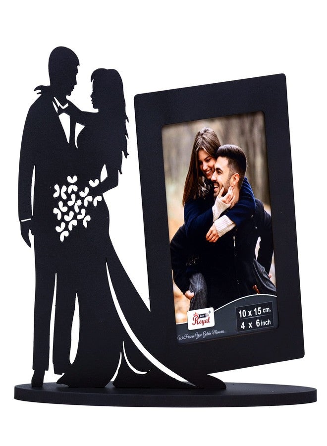 AJANTA ROYAL Romantic Couple Wooden Photo Frame : TF-24A (BLACK) - Image 1